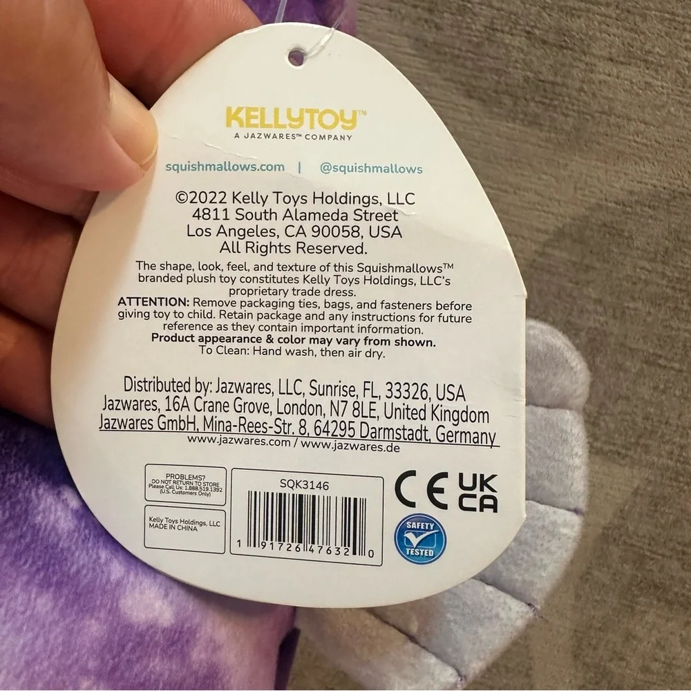 Easton Squishmallow Plush w tag attached